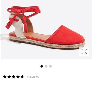 JCrew Factory Slingback lace-up espadrilles 8 1/2